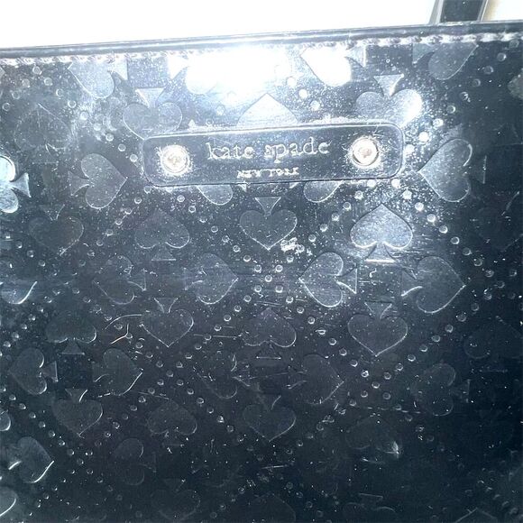 Kate Spade Black Patent Leather Crossbody Bag Adjustable Strap - Picture 5 of 11